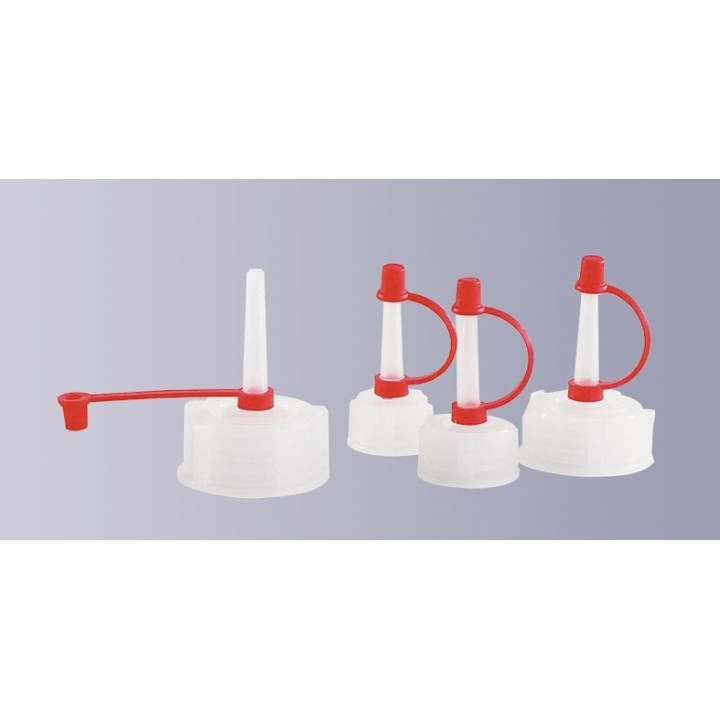 Tropfflaschenaufsatz PE-LD mit Halteband und Kappe lange Tropfspitze GL14 VE 10 Stck.