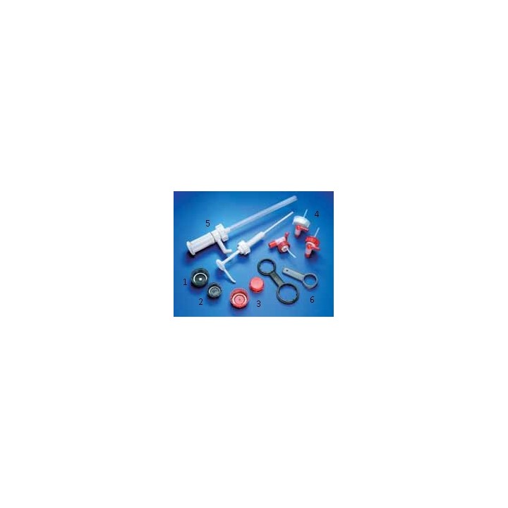 PE-HD Schraubverschluss schwarz, Abreißring 5/10 L | Hornik