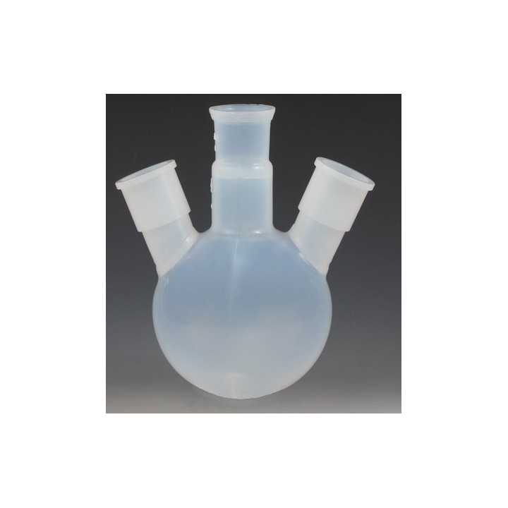 Dreihals-Schliff-Rundkolben 100 ml PFA | Hornik