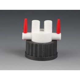 BOLA GL45 PPS Screw Cap, 2 GL14 Necks, 2 PTFE Valves | Hornik