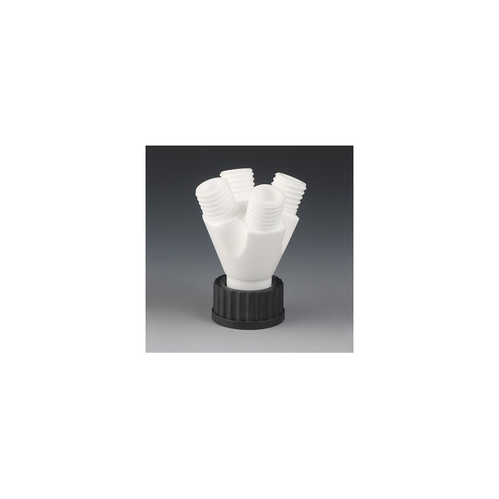 GL45 Screw Cap, 4 GL25 Necks, PTFE, BOLA | Hornik