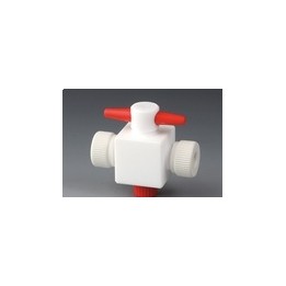2-drogowy kurek stożkowy PTFE do węża 4 mm | Hornik