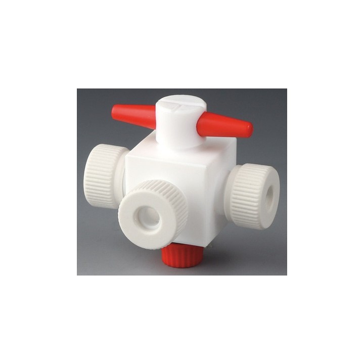 3-drogowy zawór stożkowy PTFE do węża 4 mm | Hornik