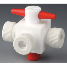 3-Wege-Kegelhahn PTFE für Schlauch Ø 8 mm | Hornik