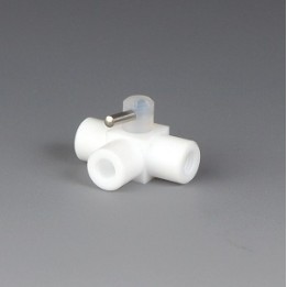 Mini-3-drogowy zawór PTFE UNF 1/4" 28 G Ø 1,6x3,2 mm | Hornik