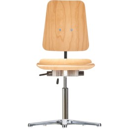 Arbeitsstuhl WS 1010 XL aus Holz mit Gleitern | Hornik
