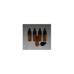 Tropfflasche 50 ml Braunglas rund Pippettenmontur rot/schwarz Länge 89 mm*Auslauf*|★★★★★ Preis✓