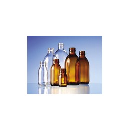 Sirupflasche 100 ml Klarglas hydrolytische Klasse III Gewinde PP28|★★★★★ Preis✓