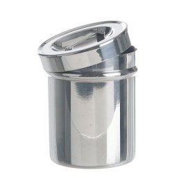 Stackable Can with Handle Lid 18/10 Steel | Hornik