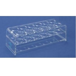 Stand for test tubes transparent polyacryl for 12x2 tubes hole Ø 35 mm*sell-out*