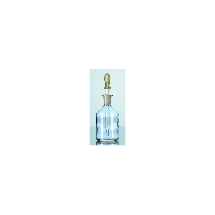 Butelka kroplomierzowa 50 ml, szkło brązowe, pipeta | Hornik