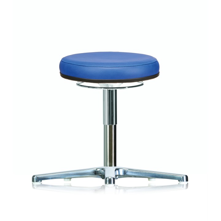 Rotary stool with glides WS3310 KL Classic seat with synthetic leather 430-620 mm blue
