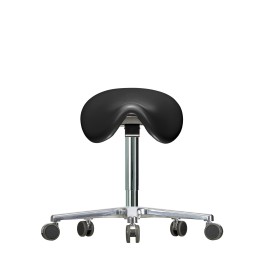 WS 3520 KL RL Saddle Stool, Faux Leather, Black | Hornik