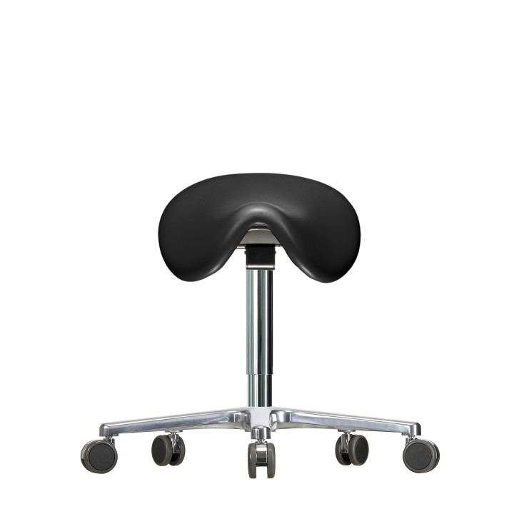 WS 3520 KL RL Saddle Stool, Faux Leather, Black | Hornik