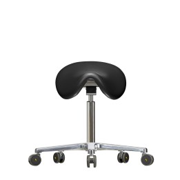 Stołek siodłowy na kółkach WS3520 PU Classic siedzisko Soft-PU 490-640 mm