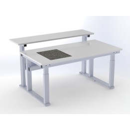 Microscope table 2 levels granite 160x80x60-94cm | Hornik