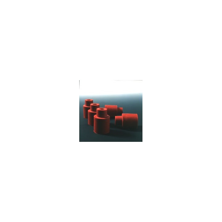Red natural rubber slip-on cap 20/14 mm | Hornik