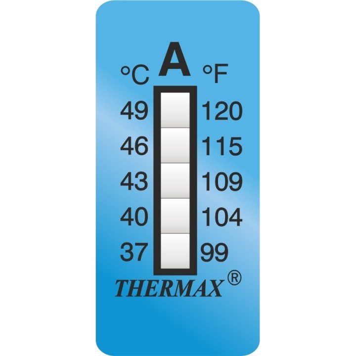 Thermax 5 Level Streifen 38x15 mm Messbereich +77 bis +99°C VE 10 St.