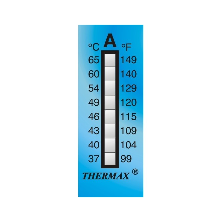 Pasek do pomiaru temperatury 8 poziomów zakres +71 do +110°C op. 10 szt.