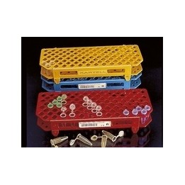 Statyw na 100 probówek Eppendorfa 1,5/2 ml PP DxSxW 265x110x45 mm autoklawowalny w 121°C biały