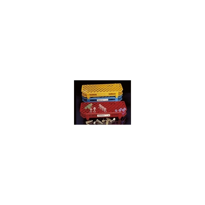Ständer f. 100 Reaktionsgefäße 1,5/2 ml PP LxBxH 265x110x45 mm autoklavierbar bis 121°C weiß