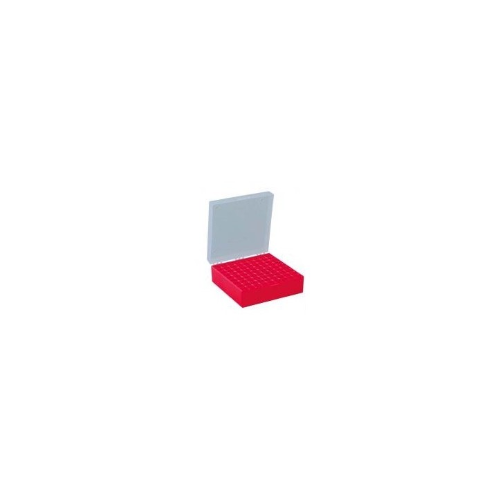 Cryo box PP red for 81 cryo vials numeric coded 133x133x52 mm autoclavable|★★★★★ price✓