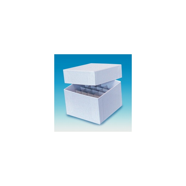 Weiße Kryobox ohne Rastereinsatz 136x136x130 mm | Hornik