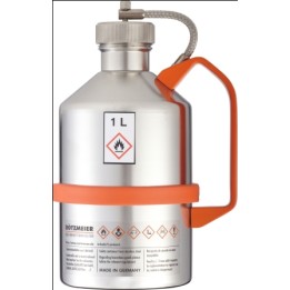 Safety can with screw cap pressure control valve stainless steel 1L handle