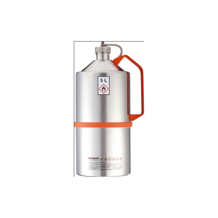Safety can with screw cap pressure control device stainless steel 5L handle