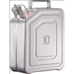 Safety canister with screw cap pressure control valve stainless steel 10L