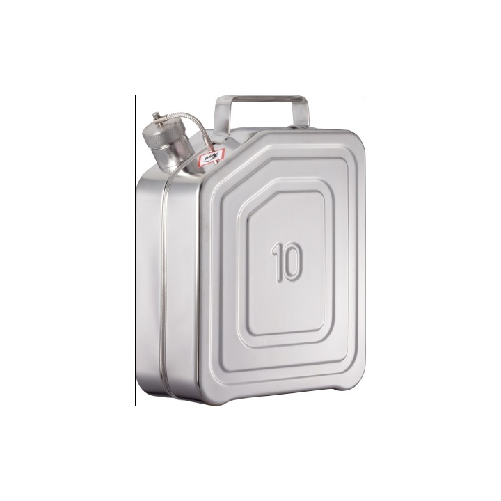 Safety canister with screw cap pressure control valve stainless steel 10L