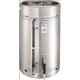 Safety barrel tap sep. ventilation pressure control valve level indicator stainless steel 50L