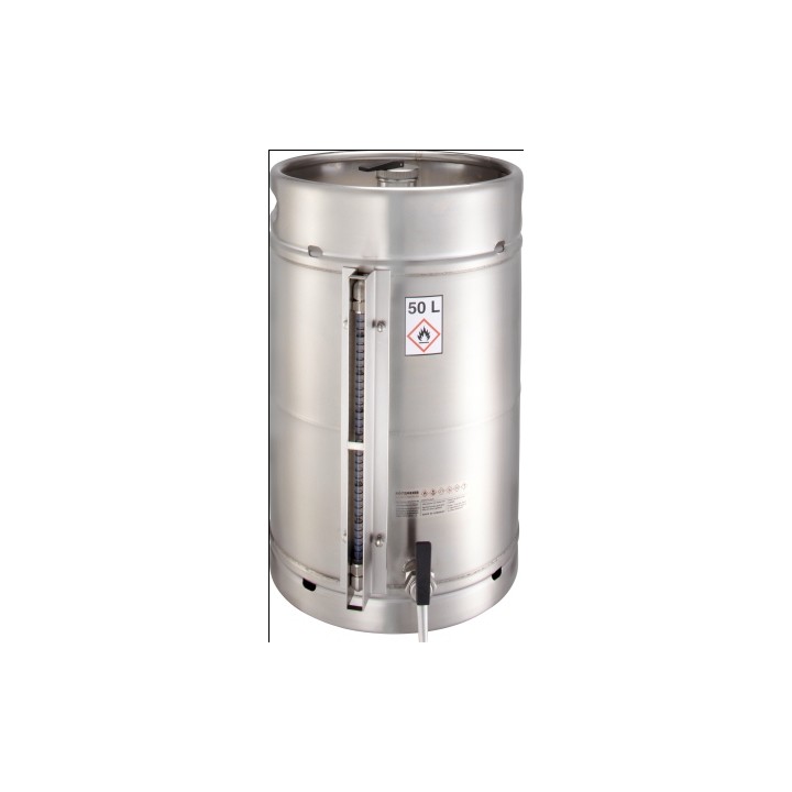 Safety barrel tap sep. ventilation pressure control valve level indicator stainless steel 50L