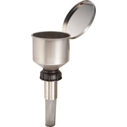 Safety funnel DIN 61 stainless steel lid overfill-/flame trap Ø140 mm