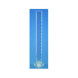 Jolting volumeter measuring cylinder 250 ml Class B blue graduation DIN 53194