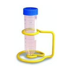 Stojak powlekany żywicą epoksydową na 1 x 50 ml probówke żółty