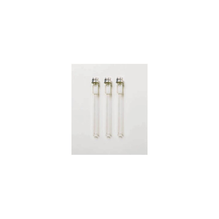 Probówki bakteriologiczne Boro 3.3 150x16 mm z gwintem i zakrętką aluminiową op.100 szt.