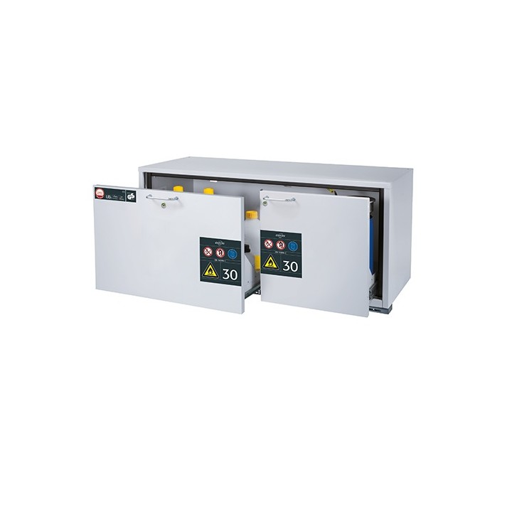 Sicherheitsunterbauschrank UB30.060.140.2S, 2 Schubladen | Hornik