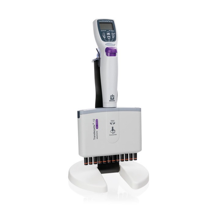 Transferpette-12 electronic DE-M 50–1250 µl mit Ständer | Hornik