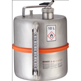 Safety barrel metering device sep. ventilation level indicator stainless steel 10 L unpolished