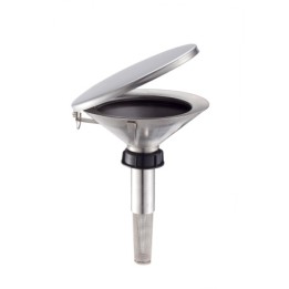 Safety funnel DIN 51 stainless steel lid overfill-/flame trap Ø190 mm