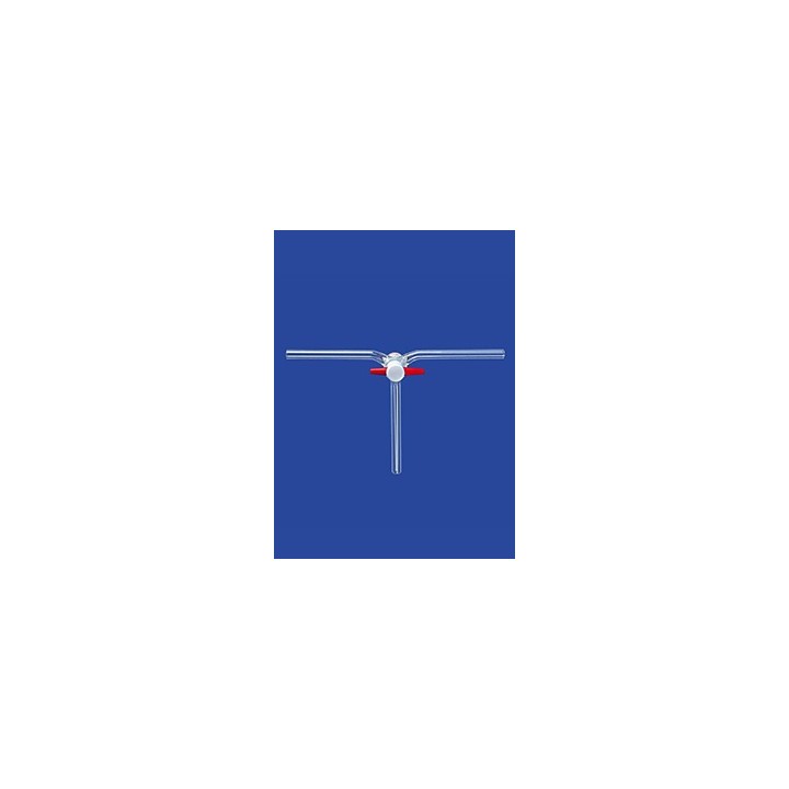 3-way stopcocks acc.to Czako PFTE Duran NS14,5 bore 2,5 mm