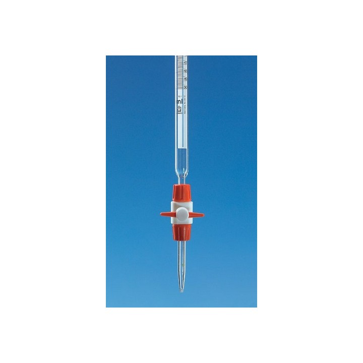 Kompaktowa biureta 10 ml Boro 3.3 PTFE | Hornik