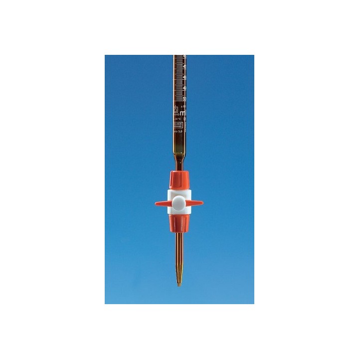 Biureta kompaktowa 25 ml, Boro 3.3, PTFE | Hornik