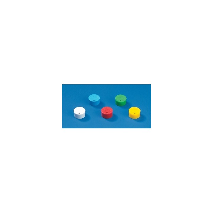 Cap insert for cryovials PP red | Hornik