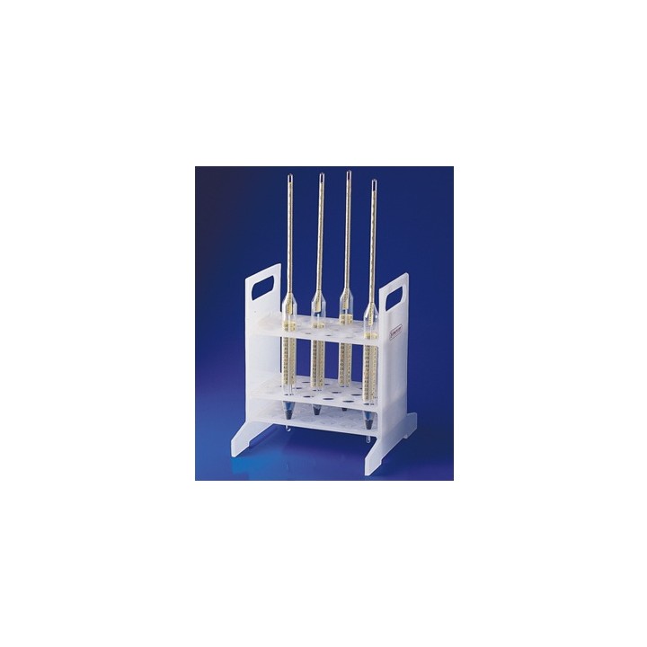 Hydrometer rack of PP for 18 hydrometer high to 143 mm hole diam. 25 mm autoclavable