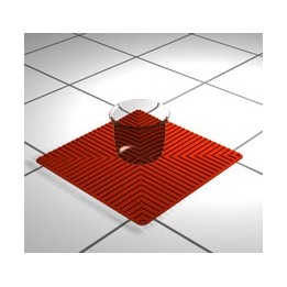 Black silicone laboratory mat 350 x 350 mm | Hornik