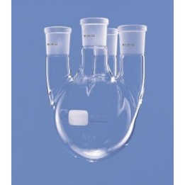Vierhals-Rundkolben 1000 ml Duran Mitte NS29/32 Seite NS29/32