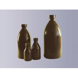 Narrow mouth bottle PE-LD 500 ml brown without cap GL25
