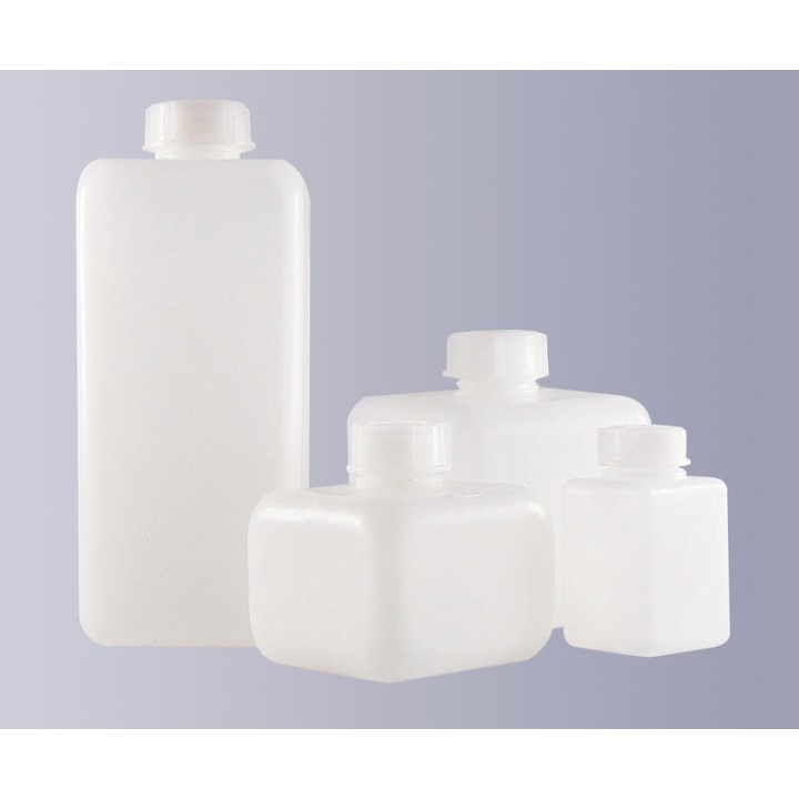 Square narrow mouth bottle PE-HD 500 ml without cap GL32